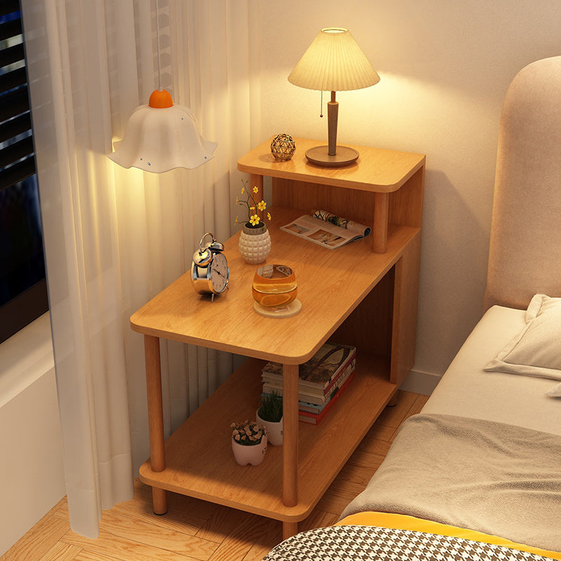 Minimalist Solid Wood 3-Tier Side Table