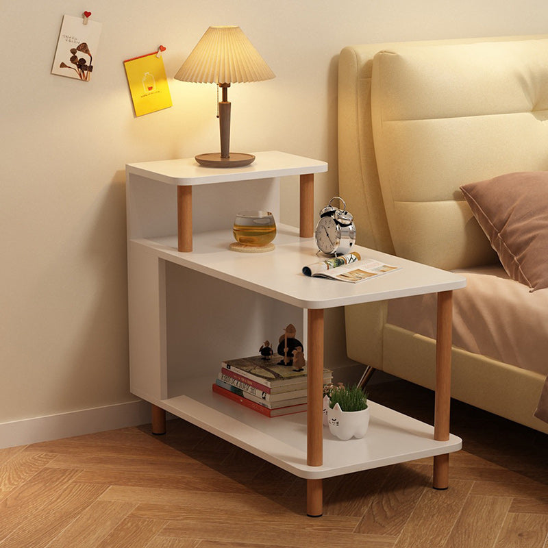 Minimalist Solid Wood 3-Tier Side Table