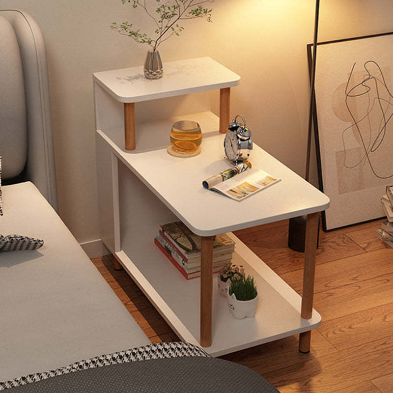 Minimalist Solid Wood 3-Tier Side Table