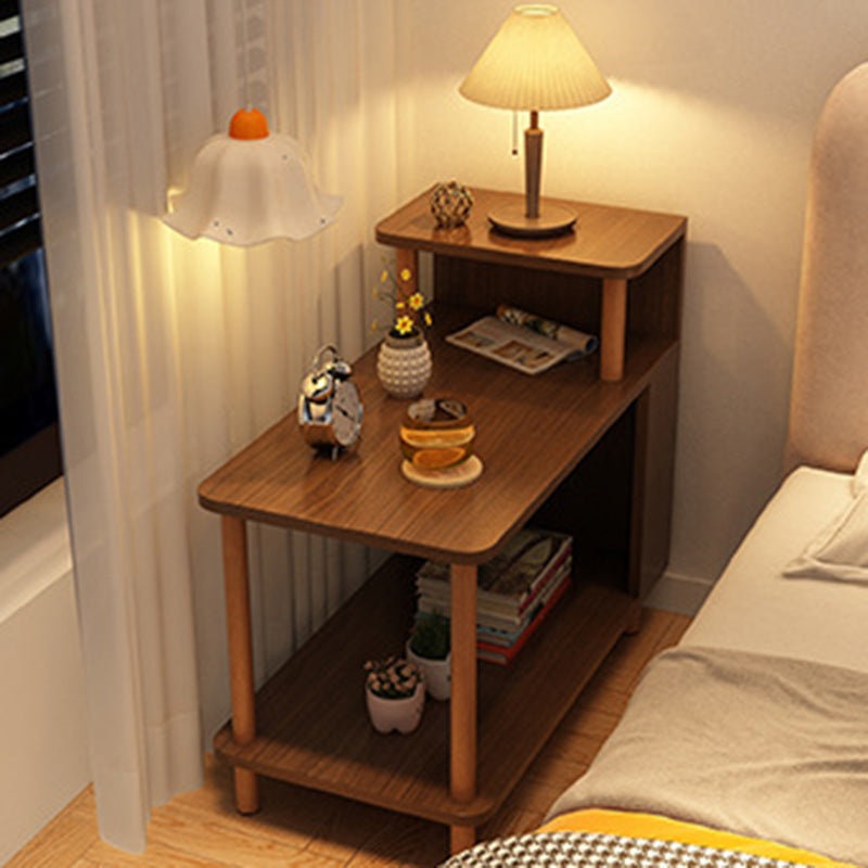 Minimalist Solid Wood 3-Tier Side Table