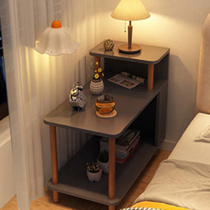 Minimalist Solid Wood 3-Tier Side Table