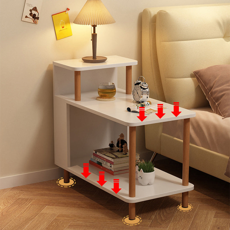 Minimalist Solid Wood 3-Tier Side Table