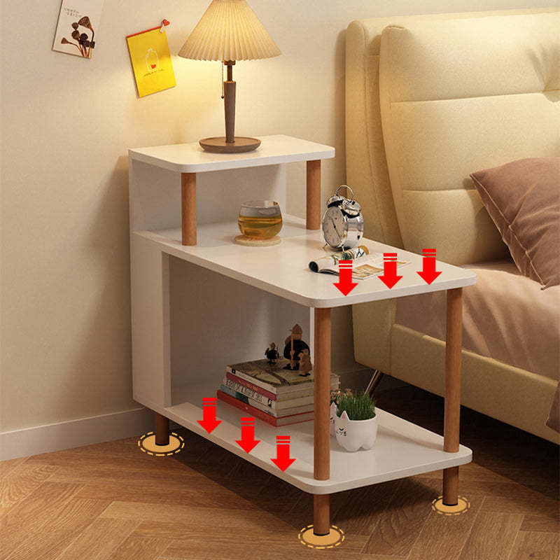 Minimalist Solid Wood 3-Tier Side Table