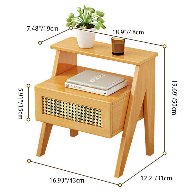 Minimalist Nan Bamboo Nightstand 1-Drawer