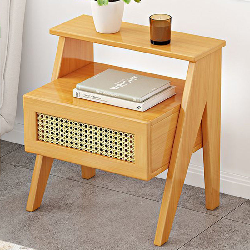 Minimalist Nan Bamboo Nightstand 1-Drawer