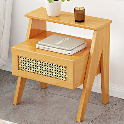 Minimalist Nan Bamboo Nightstand 1-Drawer