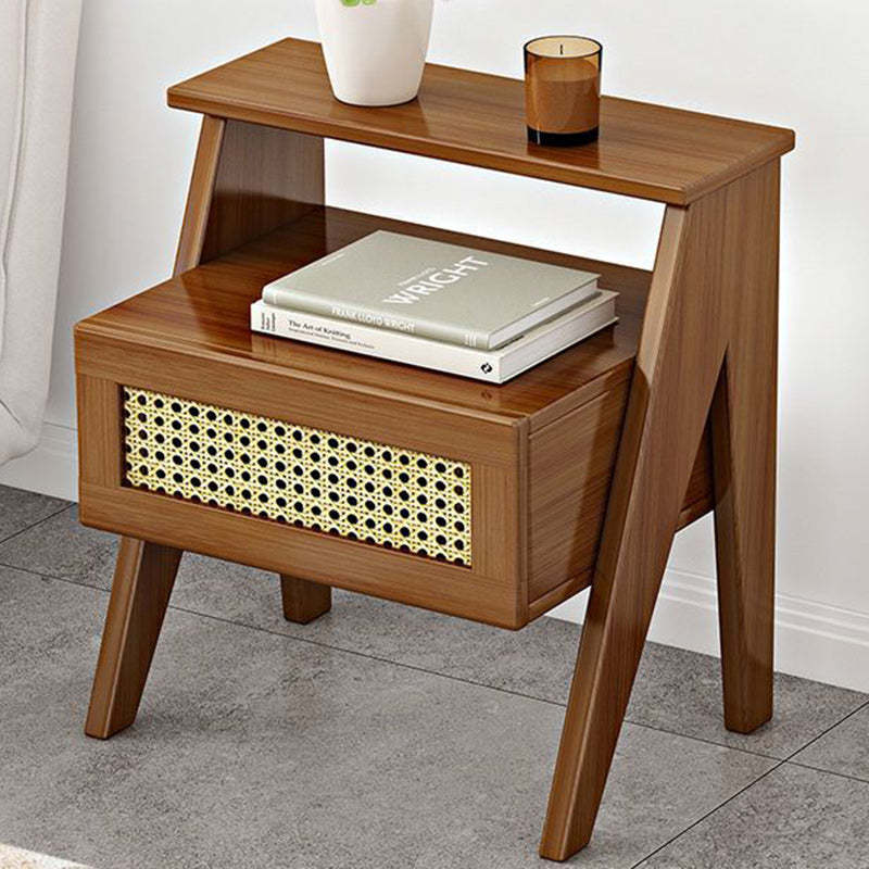 Minimalist Nan Bamboo Nightstand 1-Drawer