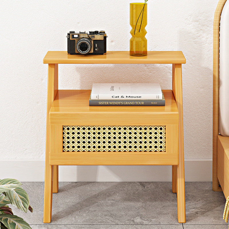 Minimalist Nan Bamboo Nightstand 1-Drawer