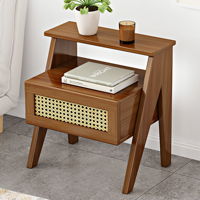 Minimalist Nan Bamboo Nightstand 1-Drawer