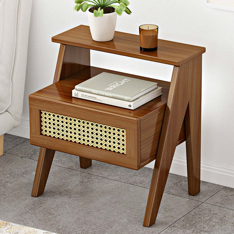 Minimalist Nan Bamboo Nightstand 1-Drawer