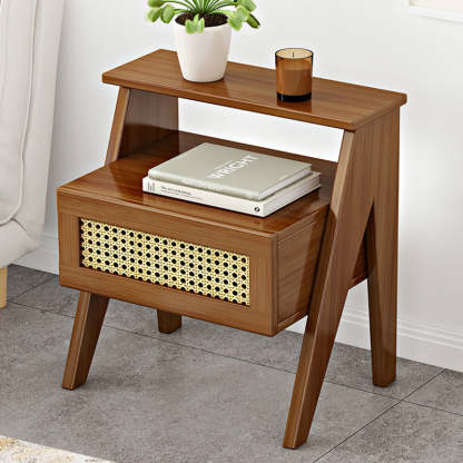 Minimalist Nan Bamboo Nightstand 1-Drawer