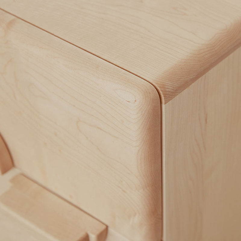 Nordic Knob Maple 2-Drawer Nightstand