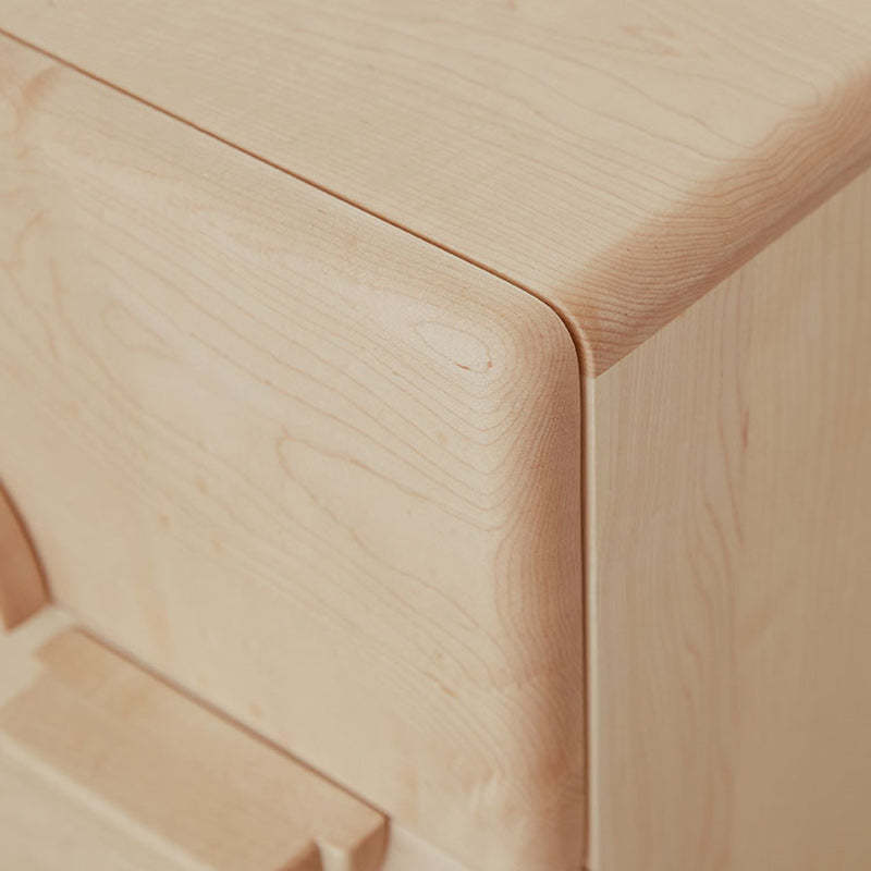 Nordic Knob Maple 2-Drawer Nightstand