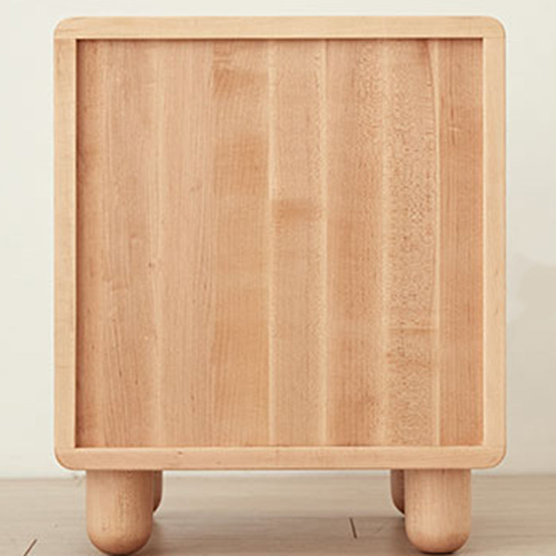 Nordic Knob Maple 2-Drawer Nightstand