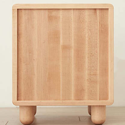 Nordic Knob Maple 2-Drawer Nightstand