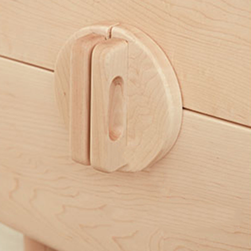 Nordic Maple Wood Knob 2-Drawer Nightstand