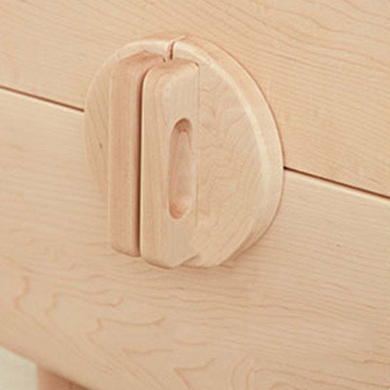 Nordic Maple Wood Knob 2-Drawer Nightstand