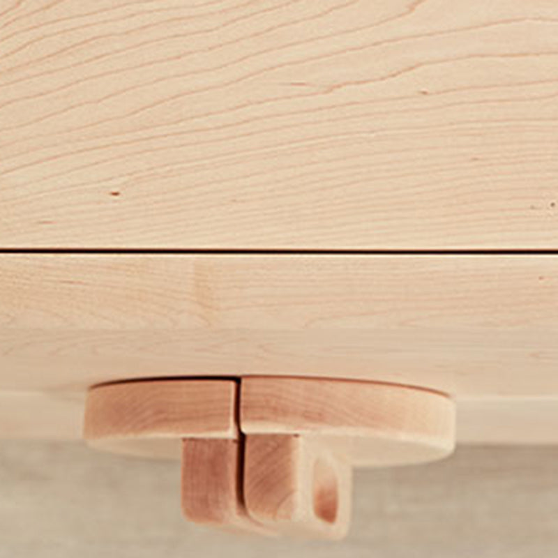 Nordic Knob Maple 2-Drawer Nightstand