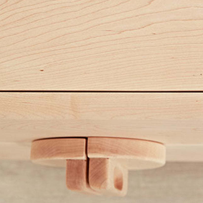 Nordic Knob Maple 2-Drawer Nightstand