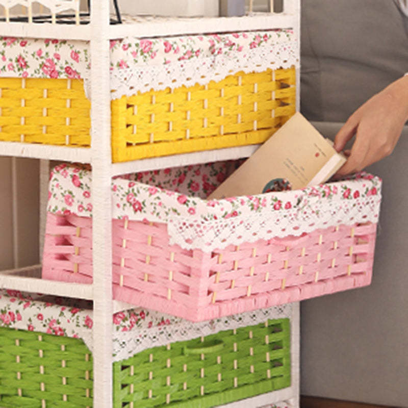 Modern Rattan 3-Storage Nightstand