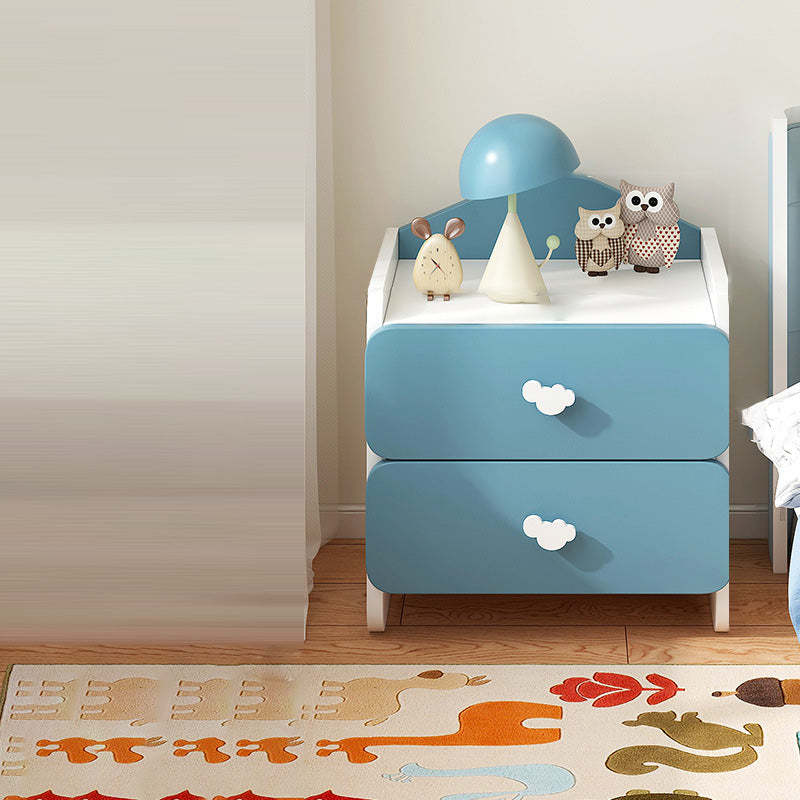 Creative faux kids blue nightstands — 2-Drawer