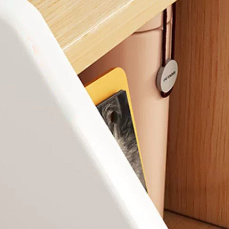 Minimalist Panel Trapezoidal Nightstand 2-Drawer