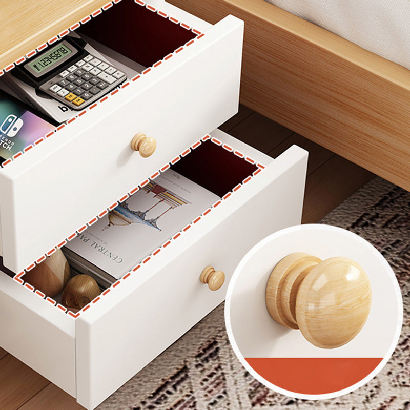 Minimalist Panel Trapezoidal Nightstand 2-Drawer