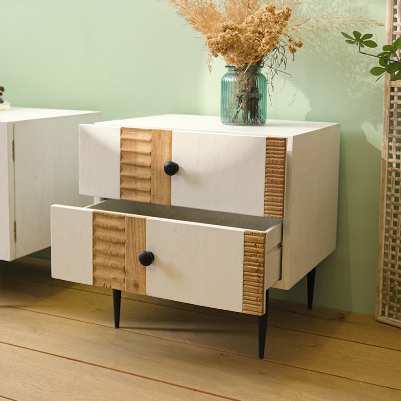 Art deco solid art nightstands in iron wood metal