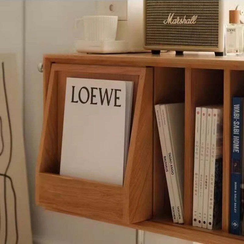 Retro Wood Stainless Steel 4-Storage Side Table