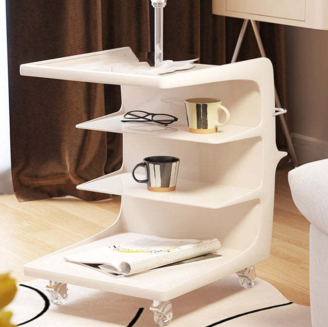 Minimalist Plastic 4-Tier End Table