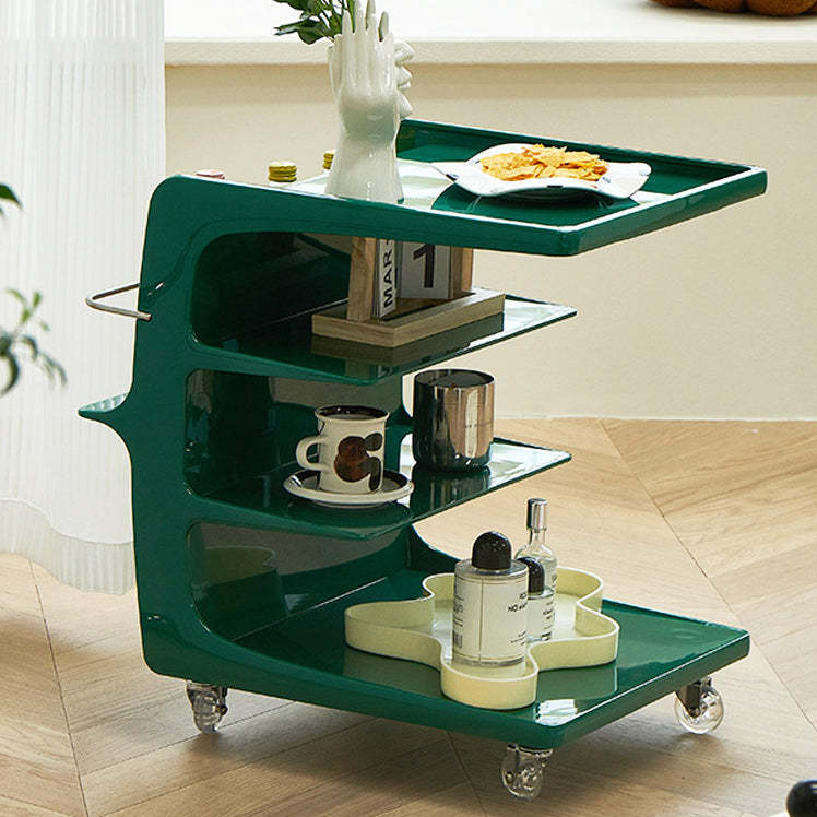 Minimalist end 4-tier end & side tables in glass wood