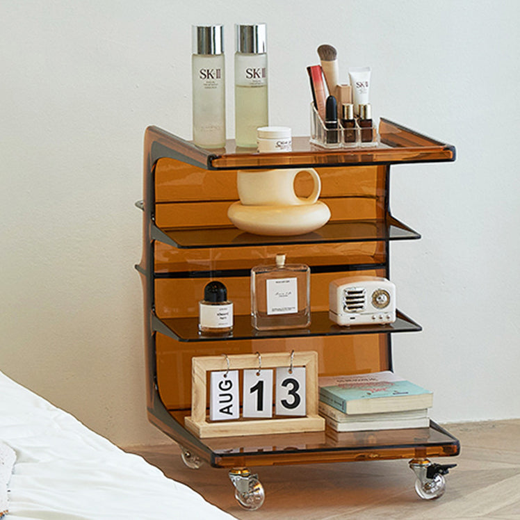 Minimalist Plastic 4-Tier End Table