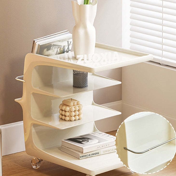 Minimalist Plastic 4-Tier End Table