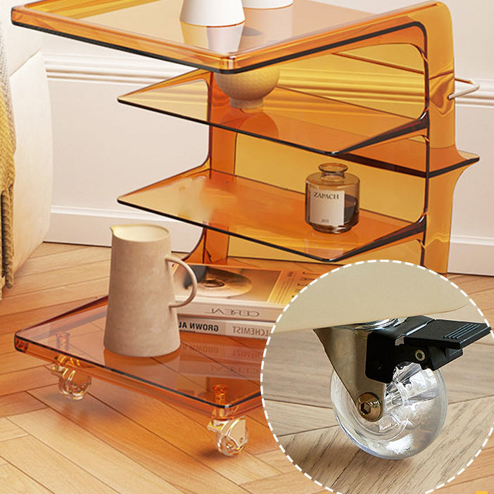 Minimalist Plastic 4-Tier End Table
