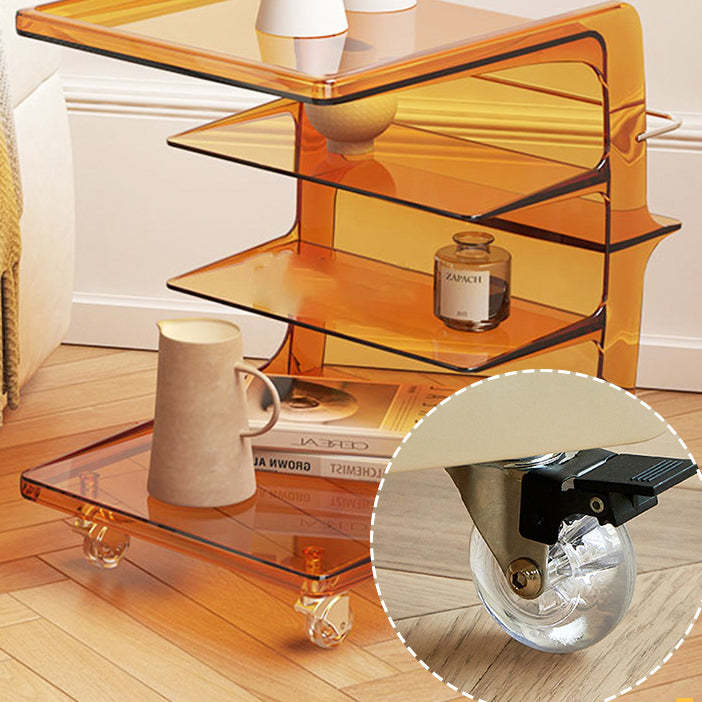Minimalist Plastic 4-Tier End Table