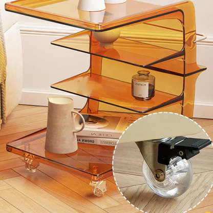 Minimalist Plastic 4-Tier End Table