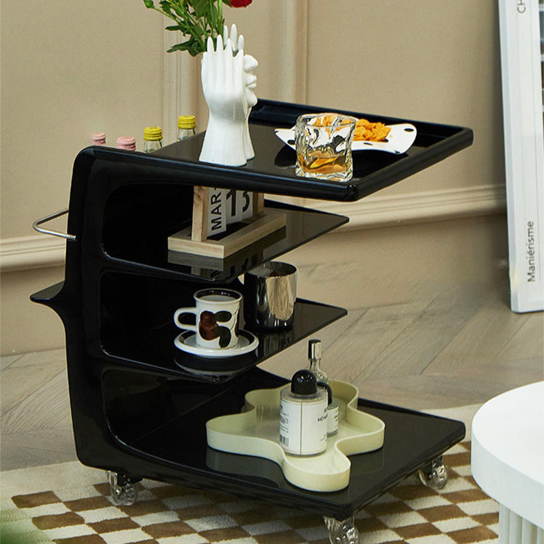 Minimalist Plastic 4-Tier End Table