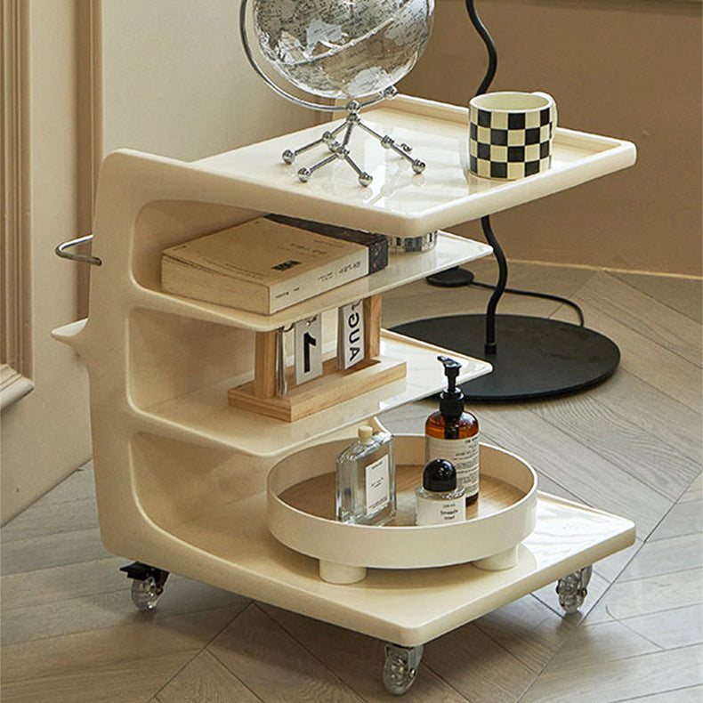 Minimalist Plastic 4-Tier End Table