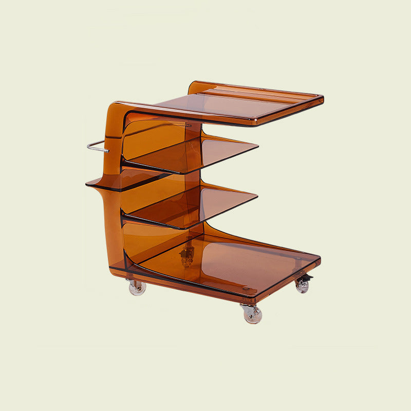 Minimalist Plastic 4-Tier End Table