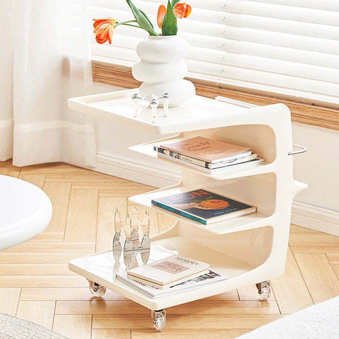 Minimalist Plastic 4-Tier End Table