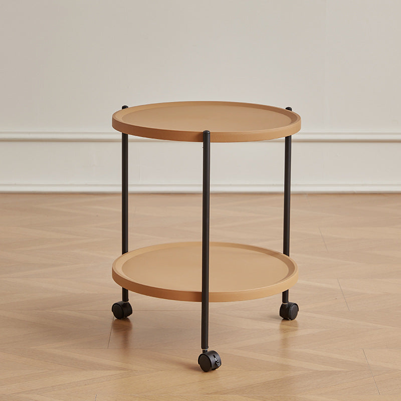 Minimalist Round Plastic Metal End Table