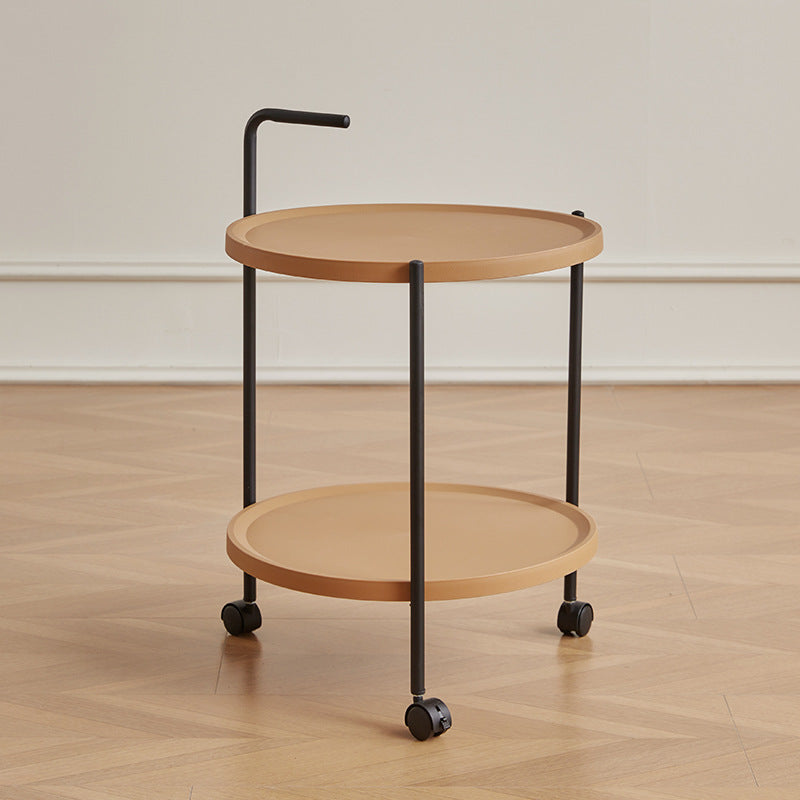 Minimalist Round Plastic Metal End Table