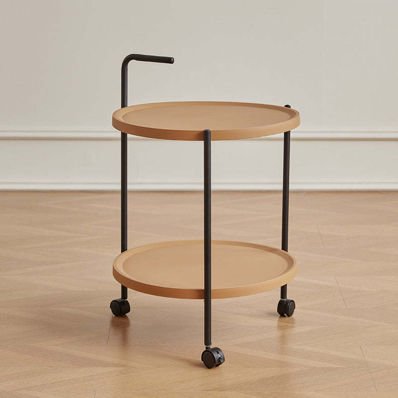 Minimalist Round Plastic Metal End Table