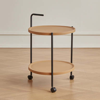 Minimalist Round Plastic Metal End Table