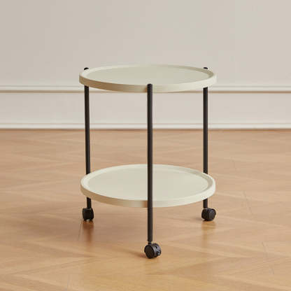 Minimalist Round Plastic Metal End Table