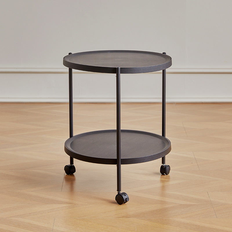 Minimalist Round Plastic Metal End Table