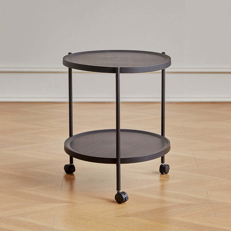 Minimalist Round Plastic Metal End Table