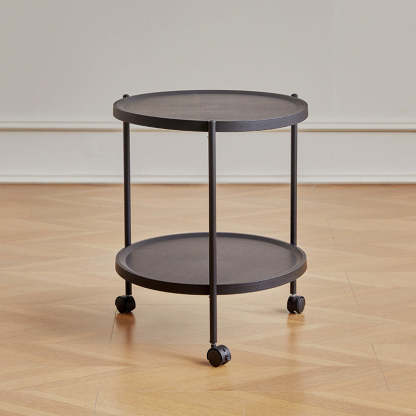 Minimalist Round Plastic Metal End Table