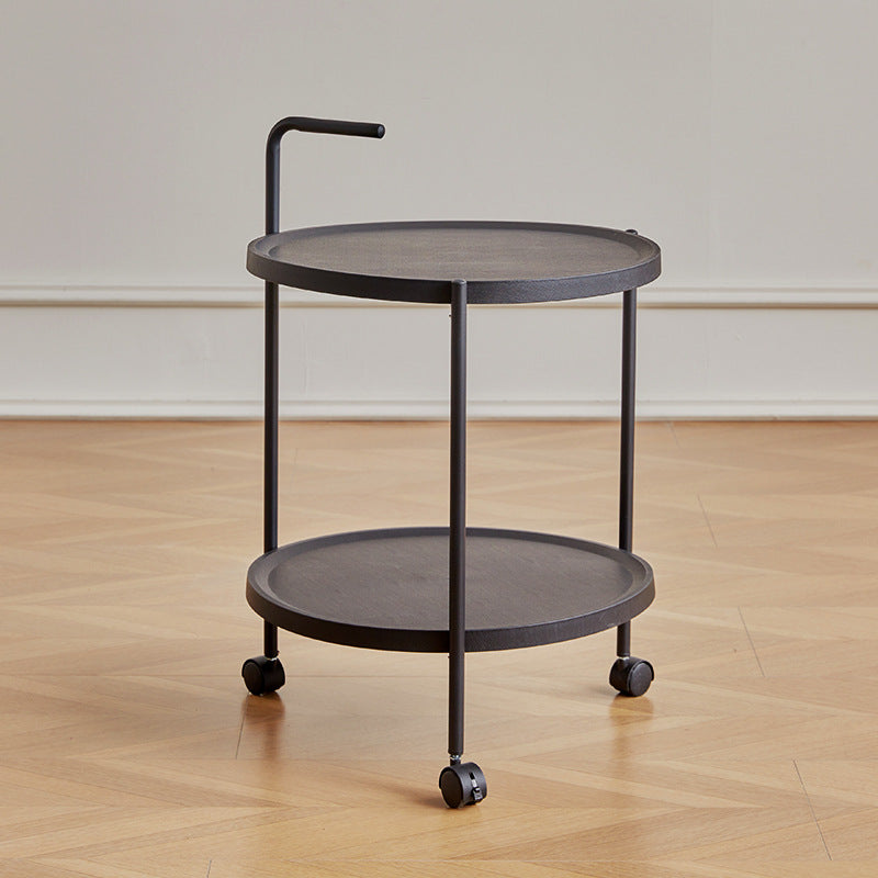 Minimalist Round Plastic Metal End Table