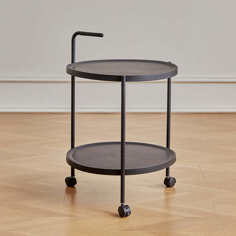 Minimalist Round Plastic Metal End Table